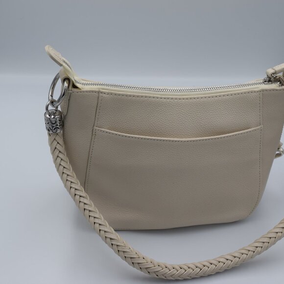 BRIGHTON Ivory Leather Hobo Style Shoulder Bag - Picture 2 of 7